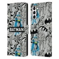 thumbnail image 1 of Head Case Designs Officially Licensed Batman DC Comics Vintage Fashion Patterns Leather Book Wallet Case Cover Compatible with Samsung Galaxy S21+ 5G, 1 of 6
