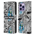 thumbnail image 1 of Head Case Designs Officially Licensed Batman DC Comics Vintage Fashion Patterns Leather Book Wallet Case Cover Compatible with Apple iPhone 14 Pro Max, 1 of 6