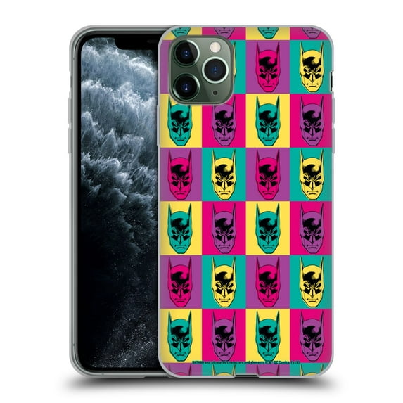 Head Case Designs Officially Licensed Batman DC Comics Vintage Fashion Pop Art Head Soft Gel Case Compatible with Apple iPhone 11 Pro Max