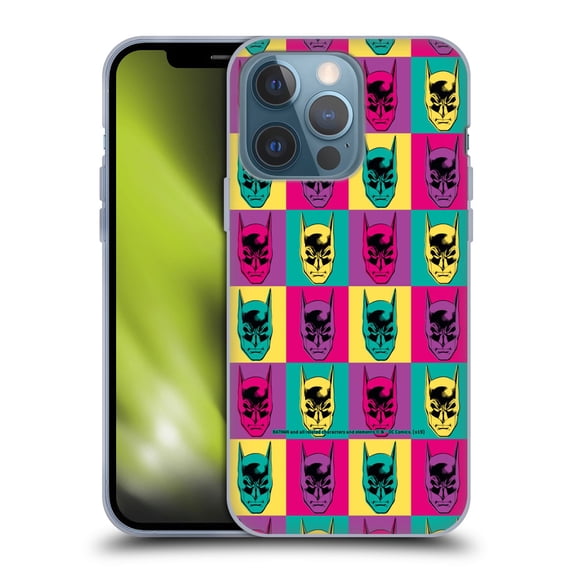 Head Case Designs Officially Licensed Batman DC Comics Vintage Fashion Pop Art Head Soft Gel Case Compatible with Apple iPhone 13 Pro