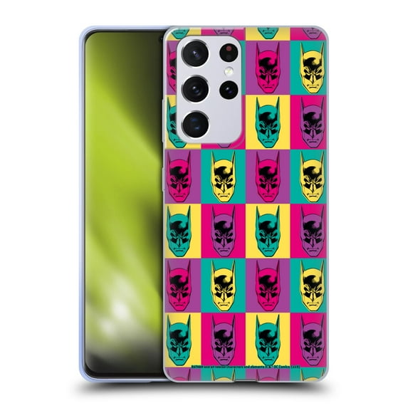 Head Case Designs Officially Licensed Batman DC Comics Vintage Fashion Pop Art Head Soft Gel Case Compatible with Samsung Galaxy S21 Ultra 5G