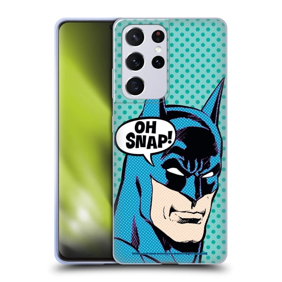 Head Case Designs Officially Licensed Batman DC Comics Vintage Fashion Pop Art Soft Gel Case Compatible with Samsung Galaxy S21 Ultra 5G