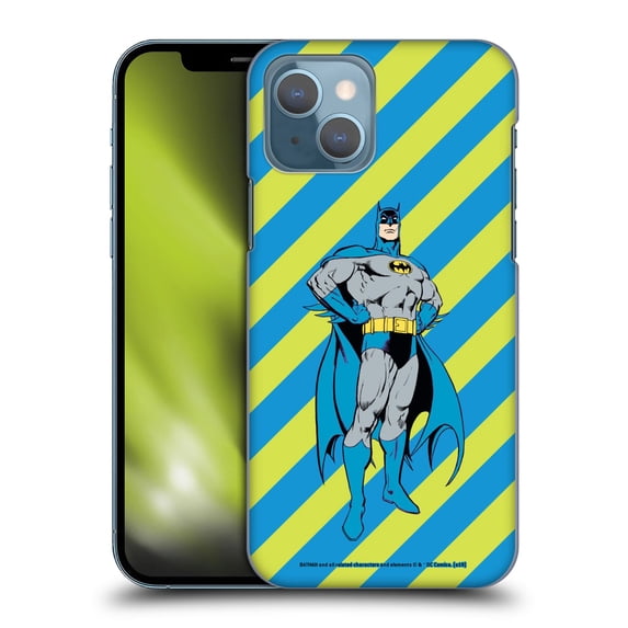 Head Case Designs Officially Licensed Batman DC Comics Vintage Fashion Stripes Hard Back Case Compatible with Apple iPhone 13