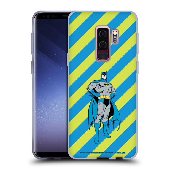Head Case Designs Officially Licensed Batman DC Comics Vintage Fashion Stripes Soft Gel Case Compatible with Samsung Galaxy S9+ / S9 Plus