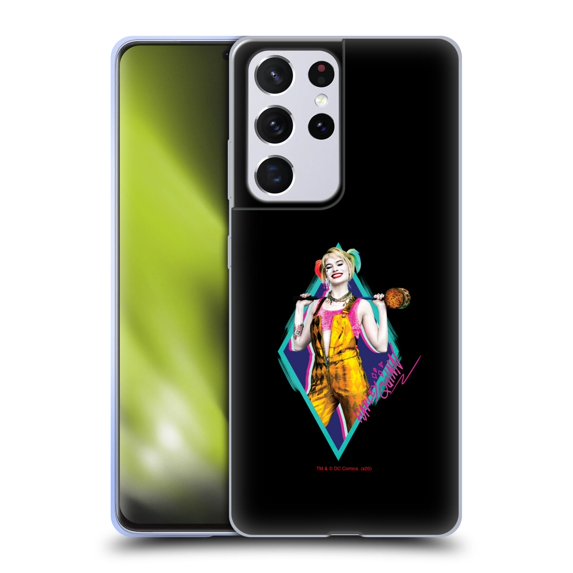 Head Case Designs Officially Licensed Birds of Prey DC Comics Harley Quinn Happy Crazy Hammer Soft Gel Case Compatible with Samsung Galaxy S21 Ultra 5G
