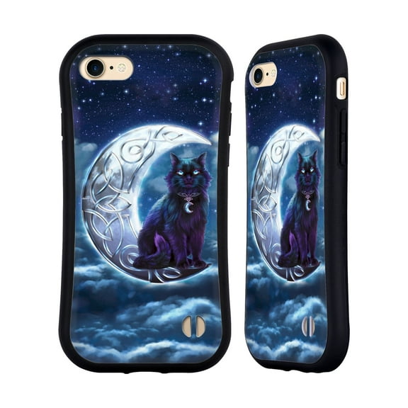 Head Case Designs Officially Licensed Brigid Ashwood Celtic Wisdom 2 Black Cat Hybrid Case Compatible with Apple iPhone 7 / 8 / SE 2020 & 2022