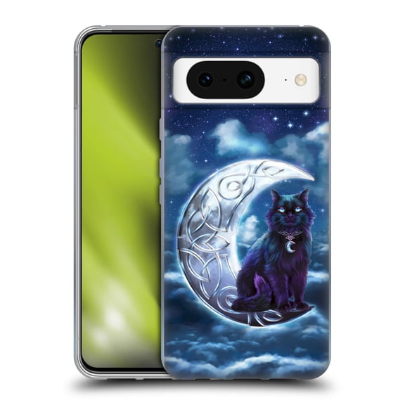 Head Case Designs Officially Licensed Brigid Ashwood Celtic Wisdom 2 Black Cat Soft Gel Case Compatible with Google Pixel 8