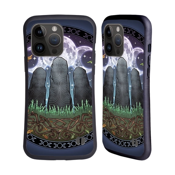 Head Case Designs Officially Licensed Brigid Ashwood Celtic Wisdom 3 Awen Stones Hybrid Case Compatible with Apple iPhone 15 Pro Max