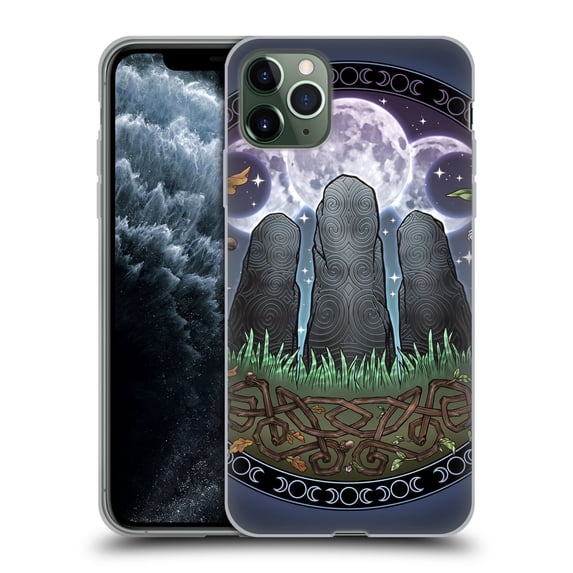 Head Case Designs Officially Licensed Brigid Ashwood Celtic Wisdom 3 Awen Stones Soft Gel Case Compatible with Apple iPhone 11 Pro Max