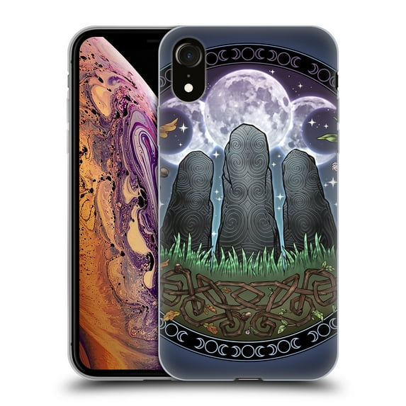 Head Case Designs Officially Licensed Brigid Ashwood Celtic Wisdom 3 Awen Stones Soft Gel Case Compatible with Apple iPhone XR