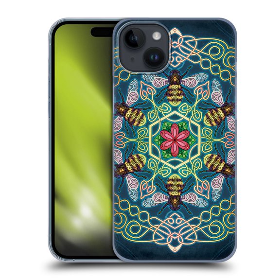 Head Case Designs Officially Licensed Brigid Ashwood Celtic Wisdom 3 Bees Hard Back Case Compatible with Apple iPhone 15 Plus