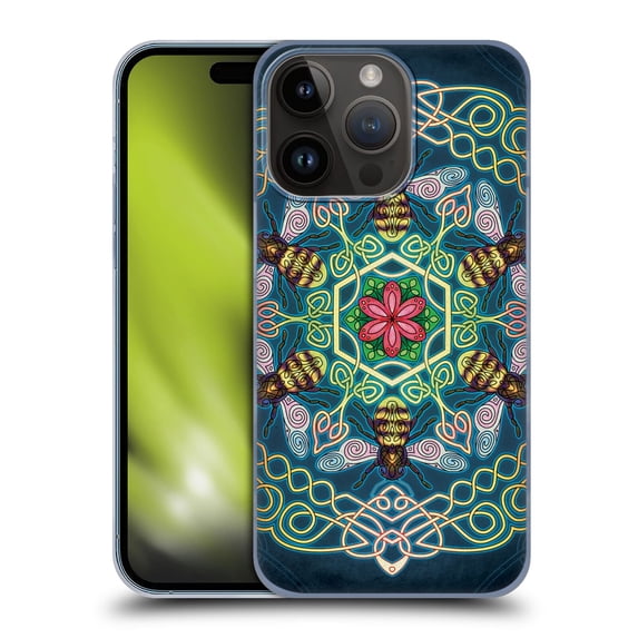 Head Case Designs Officially Licensed Brigid Ashwood Celtic Wisdom 3 Bees Hard Back Case Compatible with Apple iPhone 15 Pro