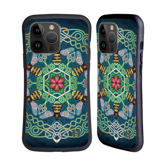 Head Case Designs Officially Licensed Brigid Ashwood Celtic Wisdom 3 Bees Hybrid Case Compatible with Apple iPhone 15 Pro Max