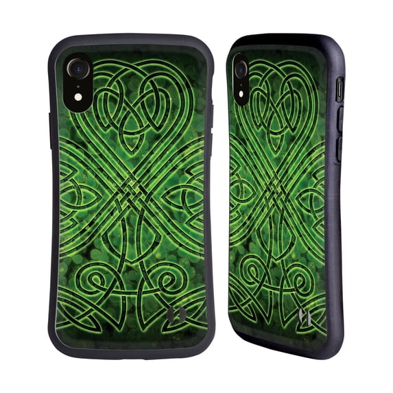 Head Case Designs Officially Licensed Brigid Ashwood Celtic Wisdom 3 Irish Shamrock Hybrid Case Compatible with Apple iPhone XR
