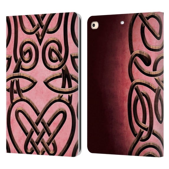 Head Case Designs Officially Licensed Brigid Ashwood Celtic Wisdom 3 Love Knot Leather Book Wallet Case Cover Compatible with Apple iPad 9.7 2017 / iPad 9.7 2018