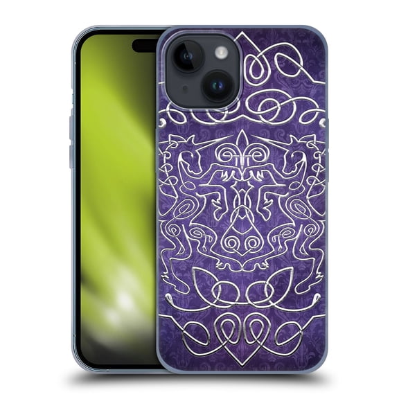 Head Case Designs Officially Licensed Brigid Ashwood Celtic Wisdom 3 Unicorns Soft Gel Case Compatible with Apple iPhone 15