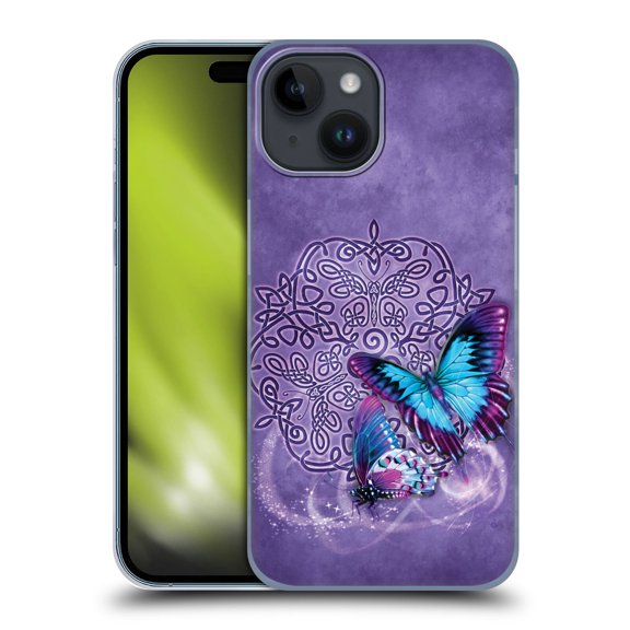 Head Case Designs Officially Licensed Brigid Ashwood Celtic Wisdom Butterfly Hard Back Case Compatible with Apple iPhone 15