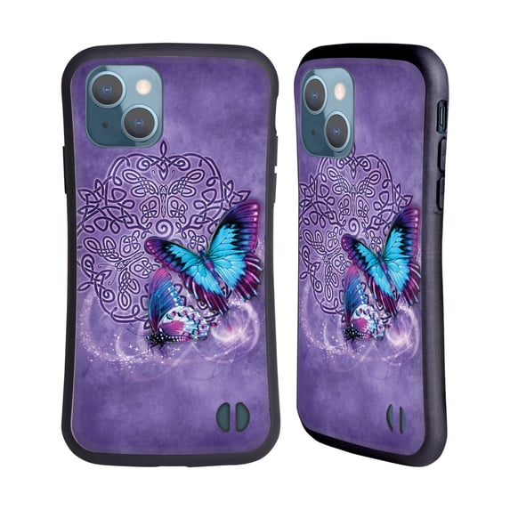 Head Case Designs Officially Licensed Brigid Ashwood Celtic Wisdom Butterfly Hybrid Case Compatible with Apple iPhone 13