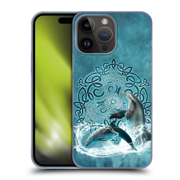 Head Case Designs Officially Licensed Brigid Ashwood Celtic Wisdom Dolphin Hard Back Case Compatible with Apple iPhone 15 Pro Max