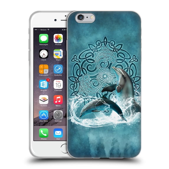 Head Case Designs Officially Licensed Brigid Ashwood Celtic Wisdom Dolphin Soft Gel Case Compatible with Apple iPhone 6 Plus / iPhone 6s Plus