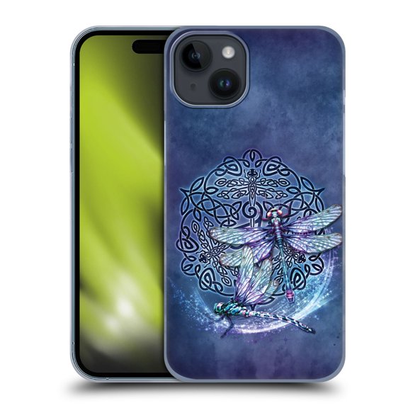 Head Case Designs Officially Licensed Brigid Ashwood Celtic Wisdom Dragonfly Hard Back Case Compatible with Apple iPhone 15 Plus