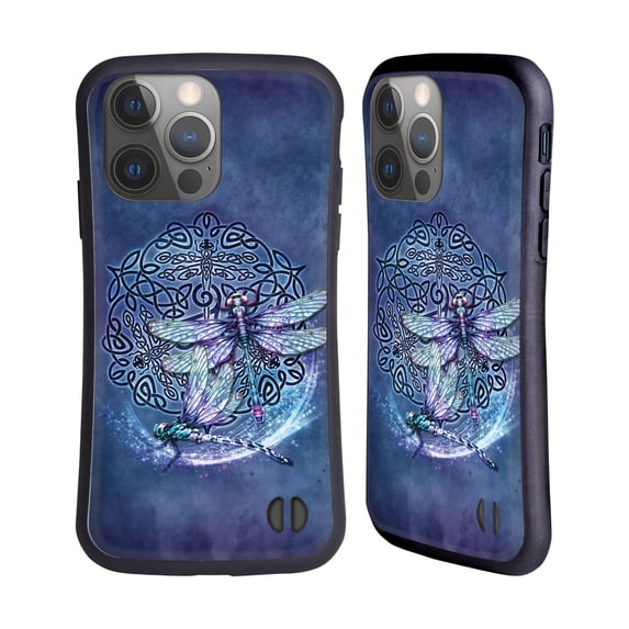 Head Case Designs Officially Licensed Brigid Ashwood Celtic Wisdom Dragonfly Hybrid Case Compatible with Apple iPhone 14 Pro