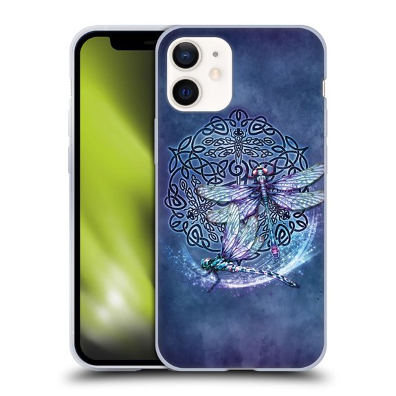 Head Case Designs Officially Licensed Brigid Ashwood Celtic Wisdom Dragonfly Soft Gel Case Compatible with Apple iPhone 12 Mini