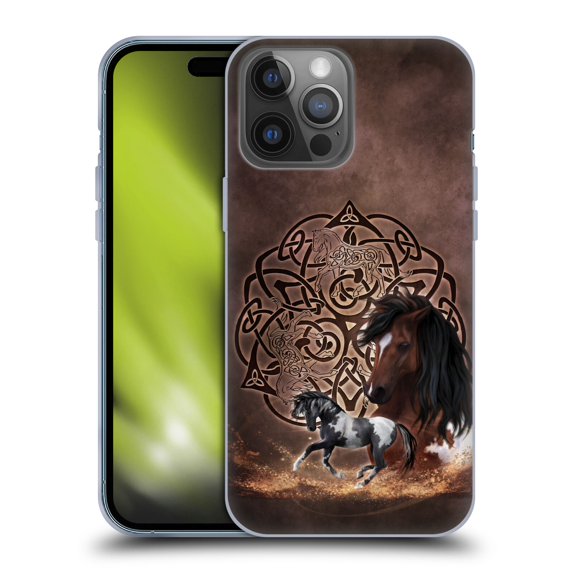 Head Case Designs Officially Licensed Brigid Ashwood Celtic Wisdom Horse Soft Gel Case Compatible with Apple iPhone 14 Pro Max