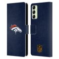 thumbnail image 1 of Head Case Designs NFL Denver Broncos Logo Football Leather Book Wallet Case Cover For Samsung Galaxy A14 5G, 1 of 6
