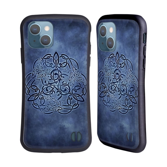 Head Case Designs Officially Licensed Brigid Ashwood Celtic Wisdom Knot Raven Hybrid Case Compatible with Apple iPhone 13