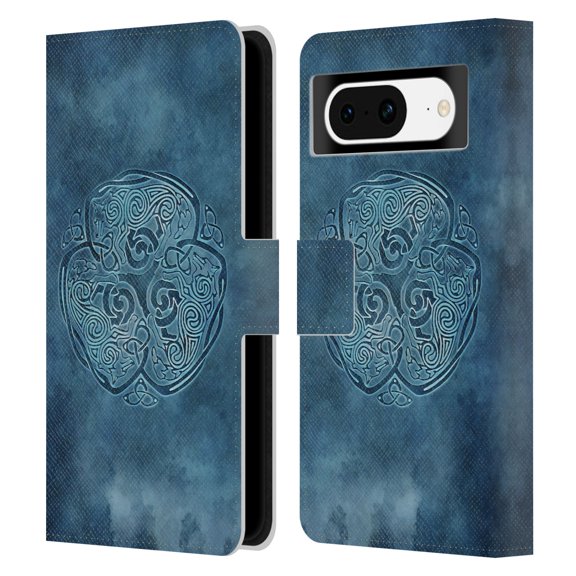 Head Case Designs Officially Licensed Brigid Ashwood Celtic Wisdom Knot Wolf Leather Book Wallet Case Cover Compatible with Google Pixel 8