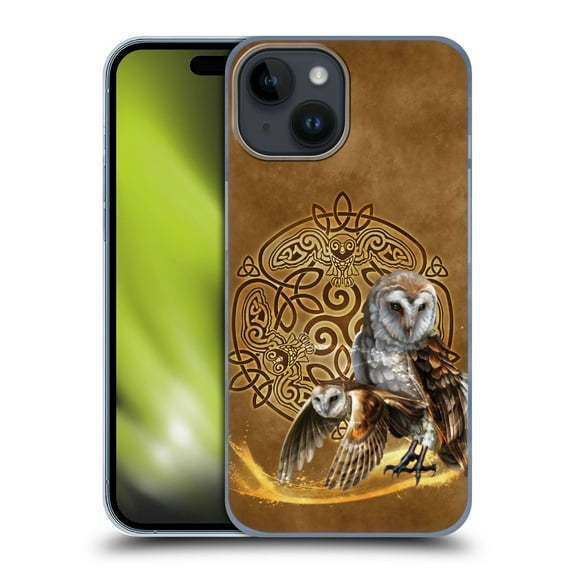 Head Case Designs Officially Licensed Brigid Ashwood Celtic Wisdom Owl Hard Back Case Compatible with Apple iPhone 15
