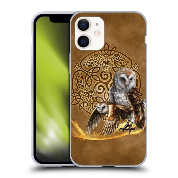 Head Case Designs Officially Licensed Brigid Ashwood Celtic Wisdom Owl Soft Gel Case Compatible with Apple iPhone 12 Mini