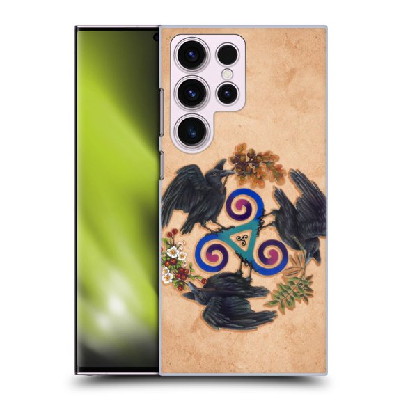Head Case Designs Officially Licensed Brigid Ashwood Celtic Wisdom Raven Fey Hard Back Case Compatible with Samsung Galaxy S23 Ultra 5G