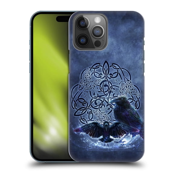 Head Case Designs Officially Licensed Brigid Ashwood Celtic Wisdom Raven Hard Back Case Compatible with Apple iPhone 14 Pro Max