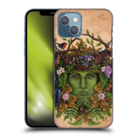 Head Case Designs Officially Licensed Brigid Ashwood Celtic Wisdom The Greenman Hard Back Case Compatible with Apple iPhone 13