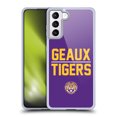 thumbnail image 1 of Head Case Designs Louisiana State University LSU LSU Art Geaux Tigers Soft Gel Case for Samsung Galaxy S21+ 5G, 1 of 7