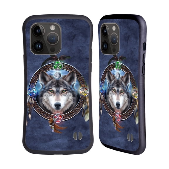 Head Case Designs Officially Licensed Brigid Ashwood Celtic Wisdom Wolf Guide Hybrid Case Compatible with Apple iPhone 15 Pro Max