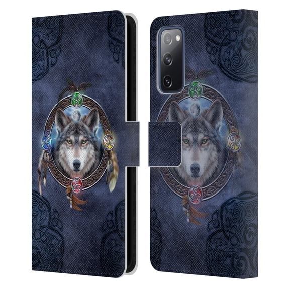 Head Case Designs Officially Licensed Brigid Ashwood Celtic Wisdom Wolf Guide Leather Book Wallet Case Cover Compatible with Samsung Galaxy S20 FE / 5G