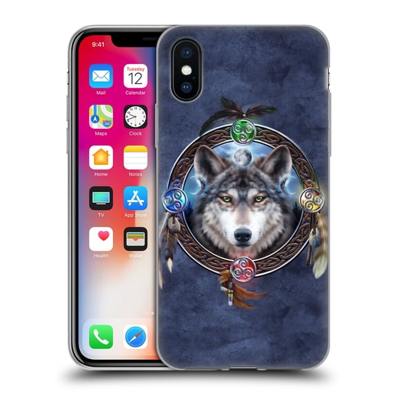 Head Case Designs Officially Licensed Brigid Ashwood Celtic Wisdom Wolf Guide Soft Gel Case Compatible with Apple iPhone X / iPhone XS
