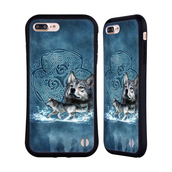 Head Case Designs Officially Licensed Brigid Ashwood Celtic Wisdom Wolf Hybrid Case Compatible with Apple iPhone 7 Plus / iPhone 8 Plus