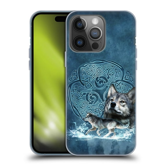 Head Case Designs Officially Licensed Brigid Ashwood Celtic Wisdom Wolf Soft Gel Case Compatible with Apple iPhone 14 Pro
