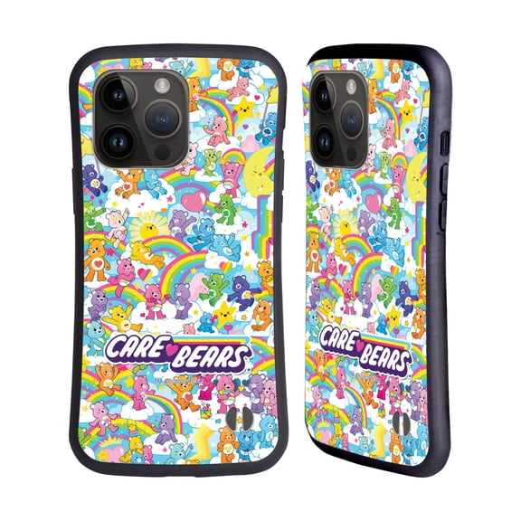 Head Case Designs Officially Licensed Care Bears 40th Anniversary Rainbow Hybrid Case Compatible with Apple iPhone 15 Pro Max