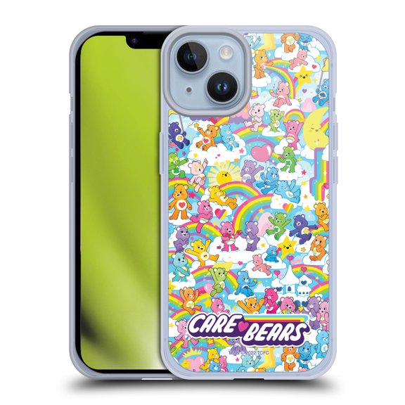Head Case Designs Officially Licensed Care Bears 40th Anniversary Rainbow Soft Gel Case Compatible with Apple iPhone 14