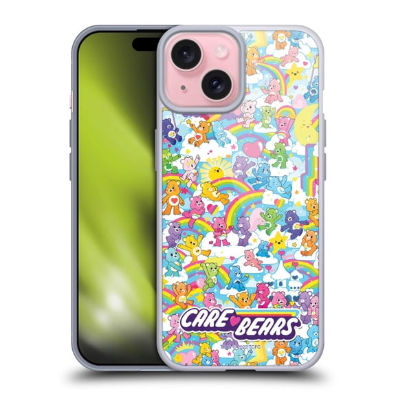 Head Case Designs Care Bears 40th Anniversary Rainbow Soft Gel Case for Apple iPhone 15