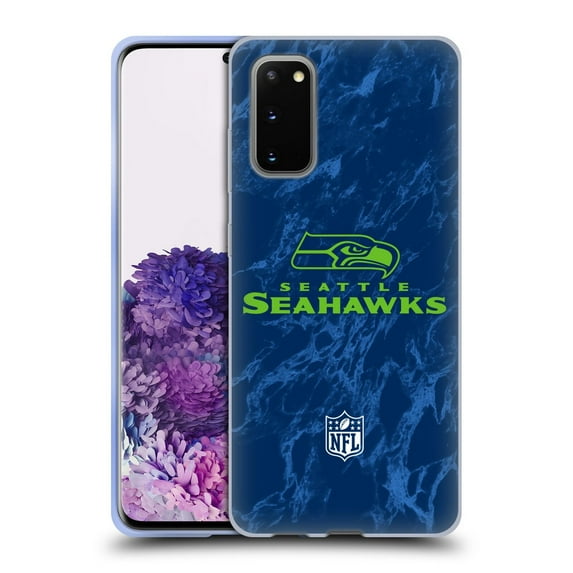 Head Case Designs NFL Seattle Seahawks Graphics Coloured Marble Soft Gel Case for Samsung Galaxy S20 / S20 5G