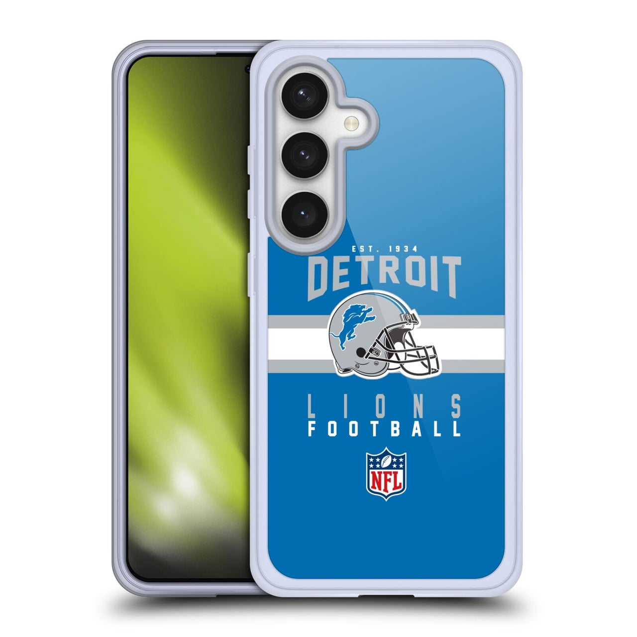 Head Case Designs NFL Detroit Lions Graphics Helmet Typography Soft Gel Case for Samsung Galaxy S24 5G