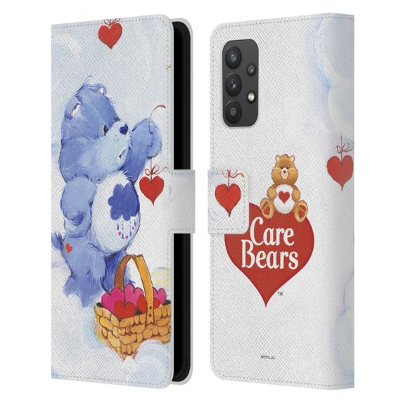 Head Case Designs Officially Licensed Care Bears Classic Grumpy Leather Book Wallet Case Cover Compatible with Samsung Galaxy A32 5G / M32 5G (2021)
