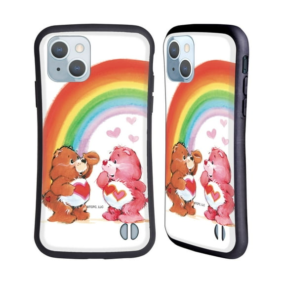 Head Case Designs Officially Licensed Care Bears Classic Rainbow Hybrid Case Compatible with Apple iPhone 14
