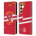 thumbnail image 1 of Head Case Designs NFL Kansas City Chiefs Logo Art Helmet Distressed Leather Book Wallet Case Cover For Samsung Galaxy S24 5G, 1 of 6